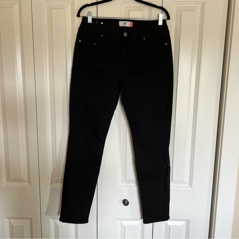 CAbi black skinny jeans size 12
